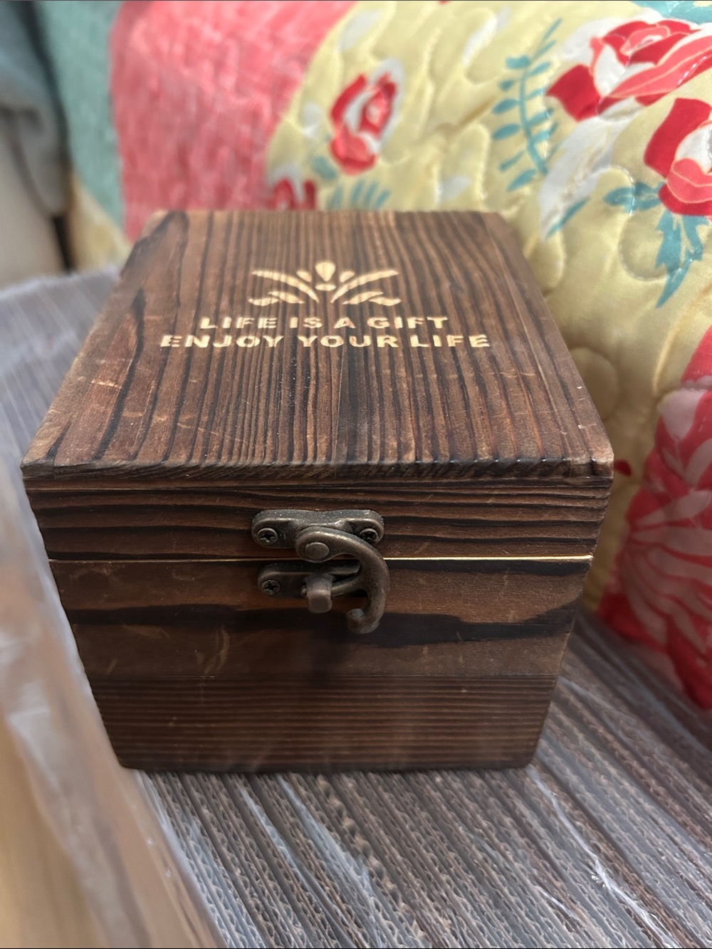Small Wood Trinket/Keepsake Rustic wooden box